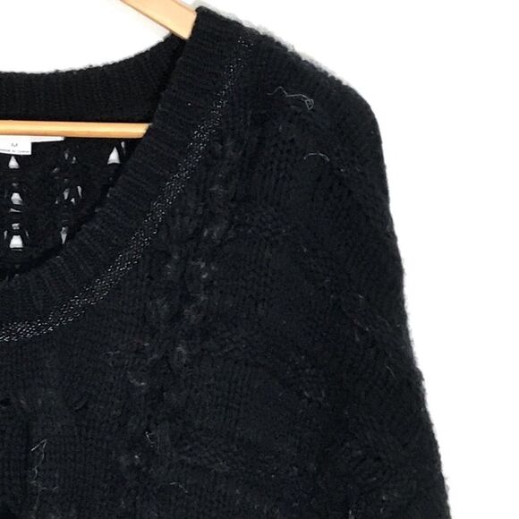 Women’s Duffy Wool & Cashmere Black Sweater - Picture 2 of 9